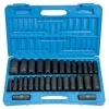 Grey Pneumatic 30 Piece 1/2" Drive SAE & Metric Deep Impact Socket Impact Socket Set 1512DM