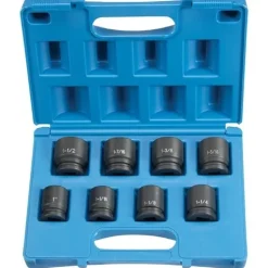 Grey Pneumatic 8 Piece 3/4" Drive 6-Point Standard Length Impact Socket Set (SAE) 8034