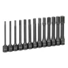 Grey Pneumatic 13 Piece 1/2" Drive Hex 6" Length Impact Socket Set (Metric) 1363MH