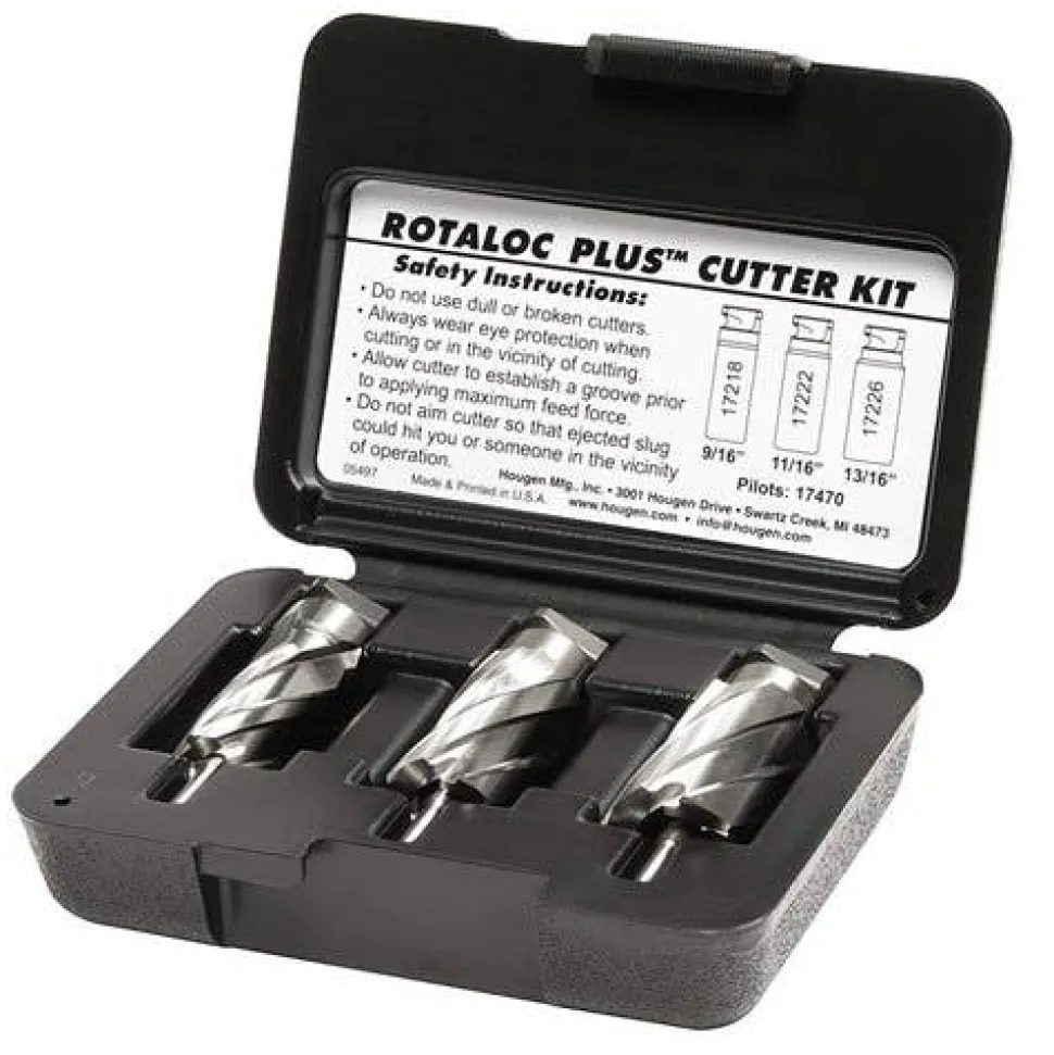 Hougen RotaLoc Plus Cutters 9/16", 11/16", 13/16" Kit 17803