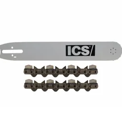 ICS 14" TWINMAX Replacement Guidebar for 680GC Concrete Chainsaw w/ (2) 14" FORCE3 Diamond Chains 635697 & 584292