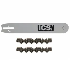ICS 16" TWINMAX Replacement Guidebar for 695 Concrete Chainsaw w/ (2) 16" FORCE3 Premium Diamond Chain 632196 & 584303