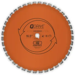 iQ 16.5" Q-Drive Arrayed Segmented Hard Concrete Orange Blade w/ Silent Core MX16-125-QD-HM2
