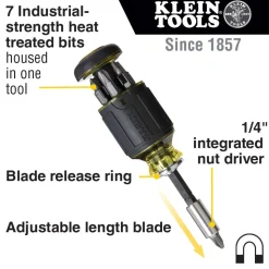 Klein Flip Socket, Mini Ratchet & Multi-Bit Driver Set, 3-Piece 85515HD