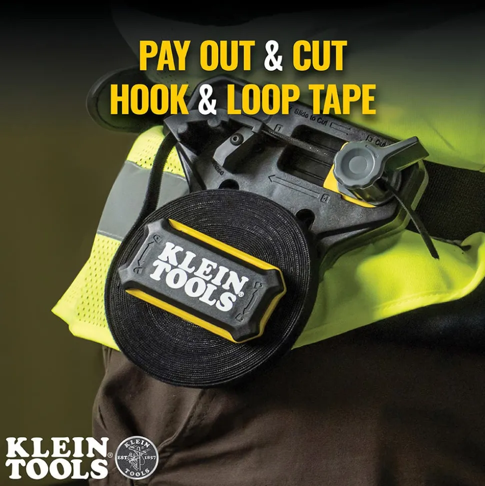 Klein Hook and Loop Tape Dispenser, Versatile Cable Ties, Custom Length 450-900