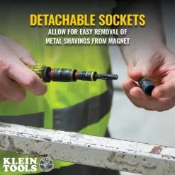 Klein 3-in-1 Impact Flip Socket Set, 1/4-Inch, 5/16-Inch, 2-Piece 32768
