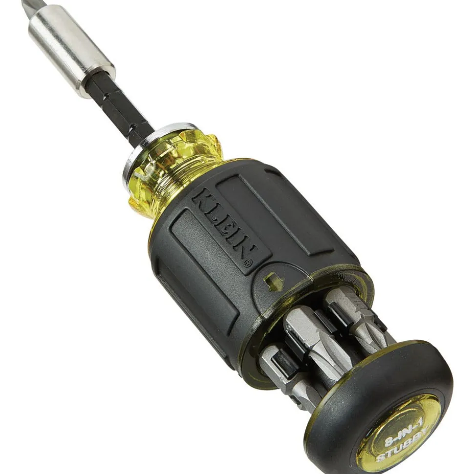 Klein 12-in-1 Impact Rated Stubby Driver Set w/ Flip Sockets 32308HD