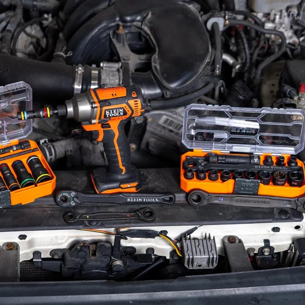 Klein KNECT 8-1/2" Drive Impact-Rated Pass Through Socket Set, 15-Piece 65400