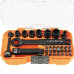 Klein KNECT 1/4" Drive Impact-Rated Pass Through Socket Set, 32-Piece 65300