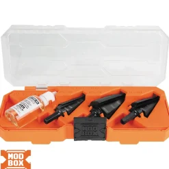 Klein Premium Electrician's 3/8-Inch Hex Step Bit Set, 3 Piece KTSBSPRO