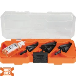 Klein Premium Electrician's Quick Release Step Bit Set, 3 Piece QRSTSPRO