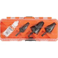 Klein Premium Electrician's Quick Release Step Bit Set, 3 Piece QRSTSPRO
