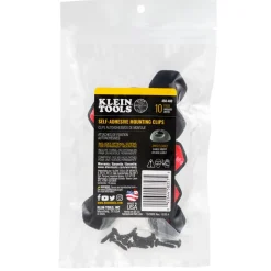 Klein Self-Adhesive Cable Mounting Clips, 3-Slot (10-Pack) 450-410