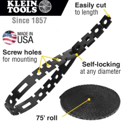 Klein Stretch Cable Tie Roll, 75' 450-700