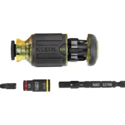 Klein Tools 10-in-1 Impact-Rated Stubby Driver Set with Flip Socket 32308F