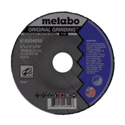 Metabo Type 27 A24N Original Grinding Wheel 6" x 1/4" x 7/8" US616554000