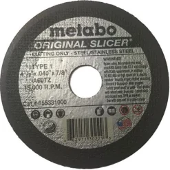 Metabo Type 1 Original Slicer A60TZ 4-1/2" x .04" x 7/8" Cutting Wheel 655331000