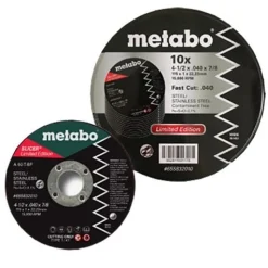 Metabo Type 1 Slicer A60TBF 4-1/2" x .04" x 7/8" Cutting Wheel (Limited Edition Box of 10) 655832010