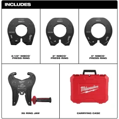 Milwaukee 2-1/2" - 4" NIBCO Press Ring Kit for M18 FORCE LOGIC Long Throw Press Tool 49-16-2690NX