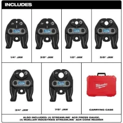 Milwaukee 1/4" - 7/8" Streamline ACR Press Jaw Kit for M12 FORCE LOGIC Press Tool 49-16-2461M