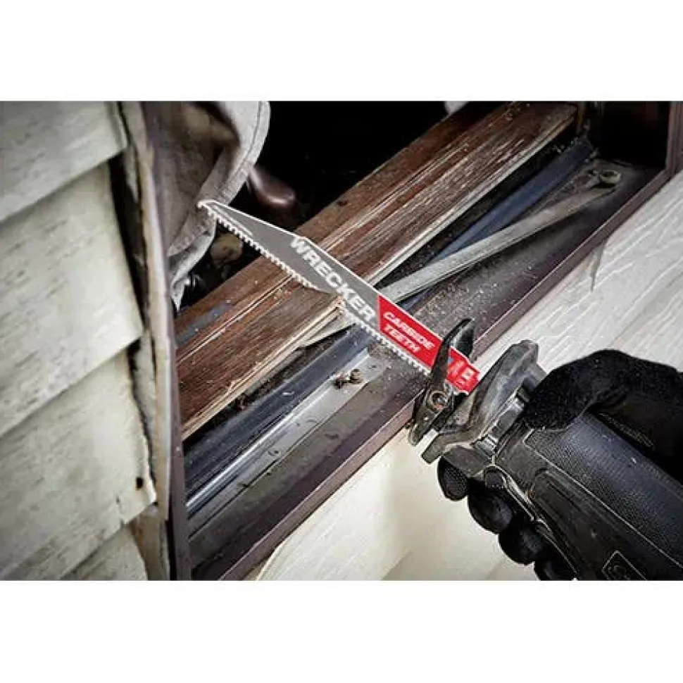 Milwaukee 9" 6 TPI Carbide Wrecker SAWZALL Blades Demo (5 Pack) 48-00-5542