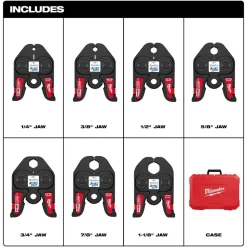 Milwaukee 1/4"- 1-1/8" ZoomLock MAX Press Jaw Kit for M18 FORCE LOGIC Press Tools 49-16-2662Z