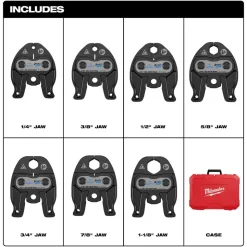 Milwaukee 1/4"- 1-1/8" ZoomLock MAX Press Jaw Kit for M12 FORCE LOGIC Press Tools 49-16-2462Z