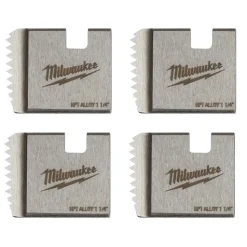 Milwaukee 1-1/4" Alloy NPT Portable Pipe Threading Dies (Set of 4) 48-36-1104
