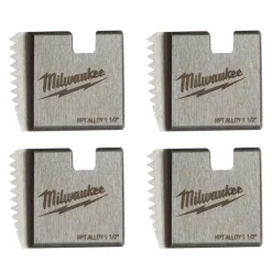 Milwaukee 1-1/2" Alloy NPT Portable Pipe Threading Dies (Set of 4) 48-36-1105