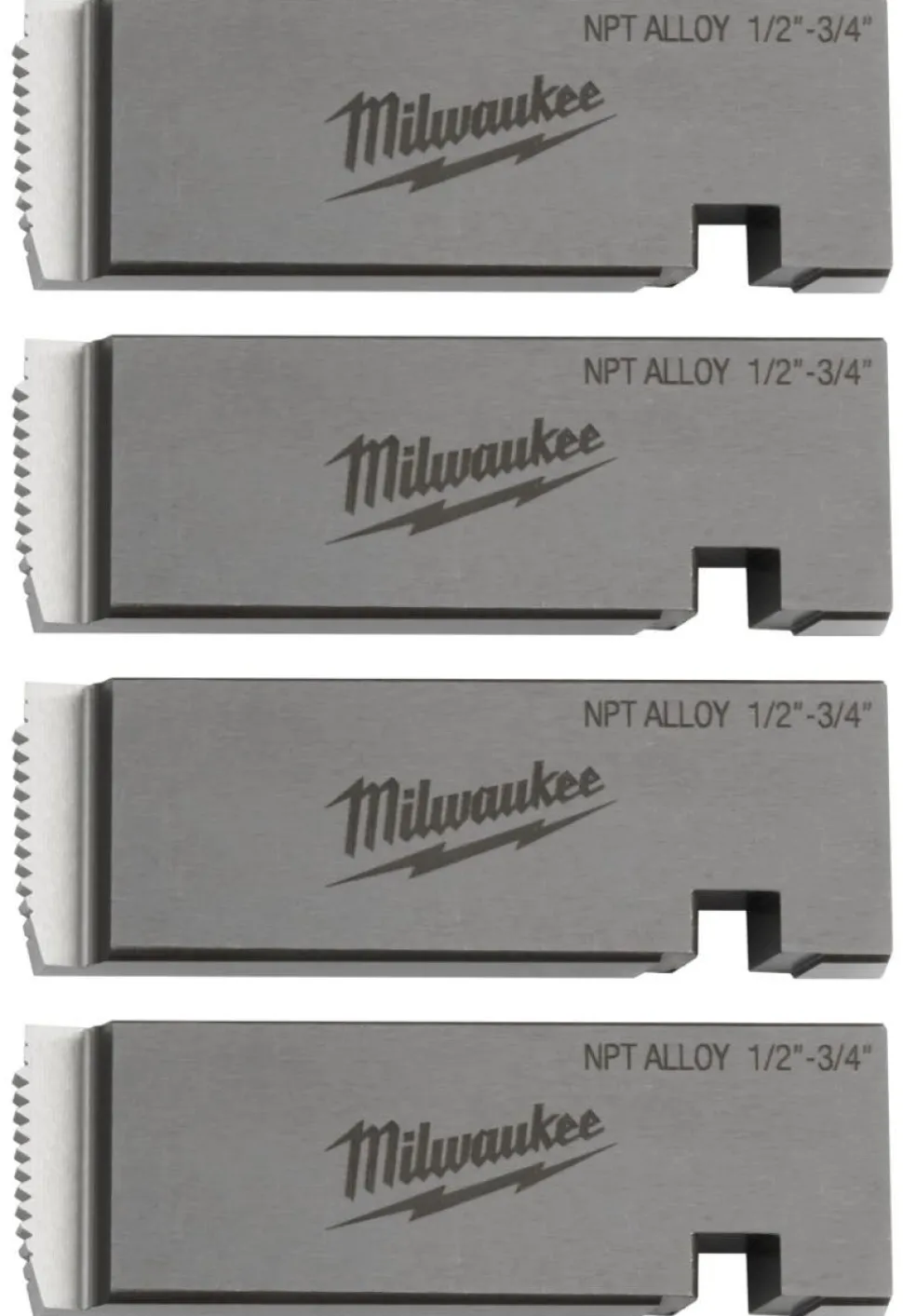 Milwaukee 1/2"-3/4" ALLOY NPT Universal Pipe Threading Dies 48-36-1201