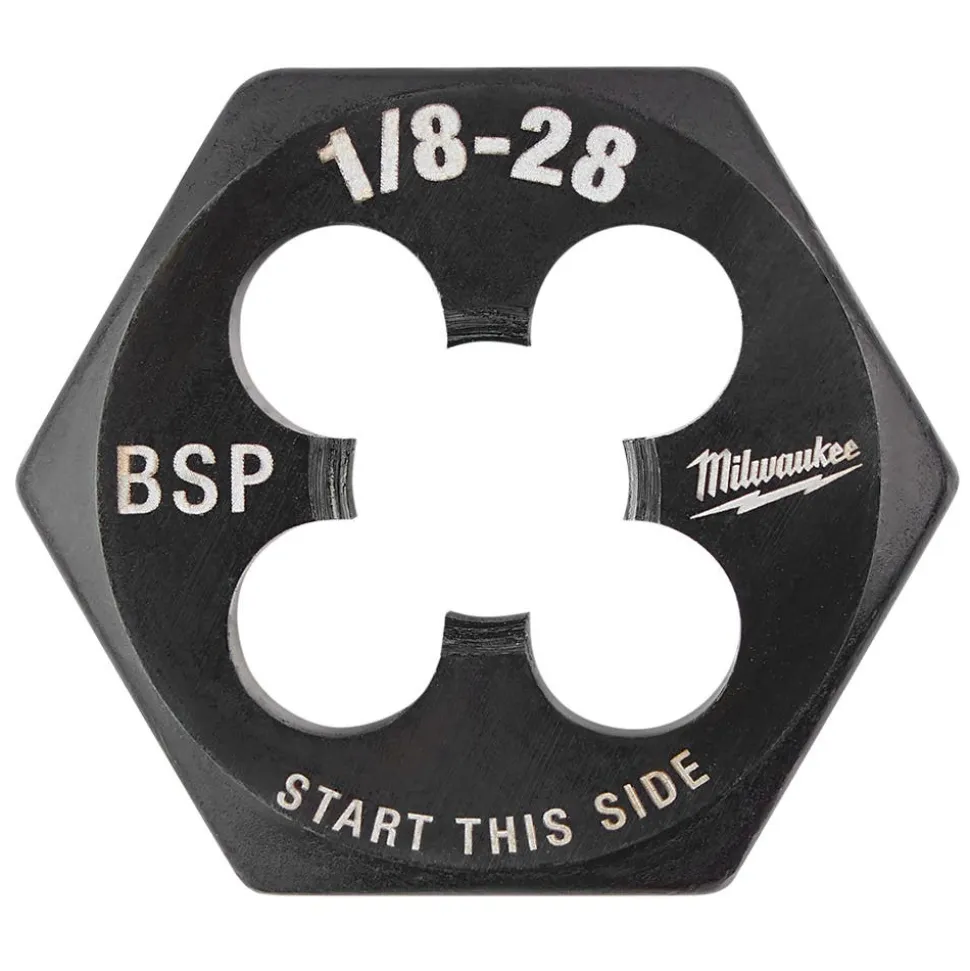 Milwaukee 1/8"-28 BSP 1-Inch Hex Threading Die 49-57-5390