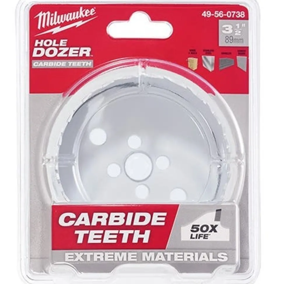 Milwaukee 3-1/2" Carbide Teeth Hole Dozer Hole Saw 49-56-0738