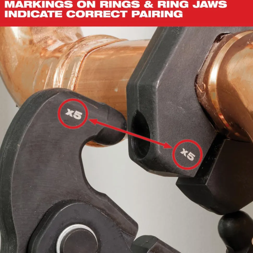 Milwaukee 1/2" CTS-V Pivoting Press Ring for M18 & M12 FORCE LOGIC Press Tools 49-16-2650X