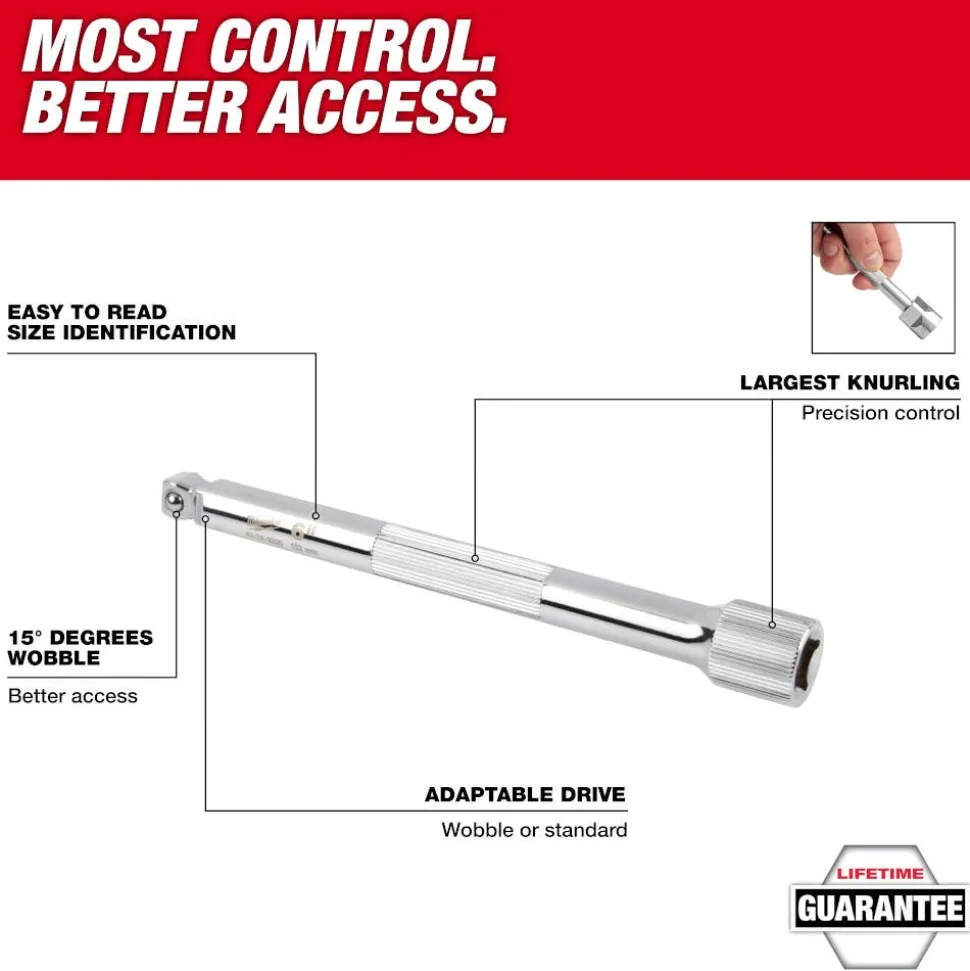 Milwaukee 3/8" Drive 10" Wobble Extension 43-24-9206