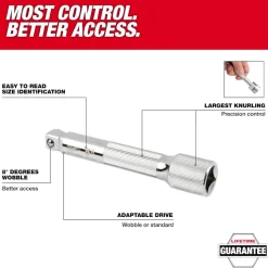 Milwaukee 1/2" Drive 3" Wobble Extension 43-24-9208