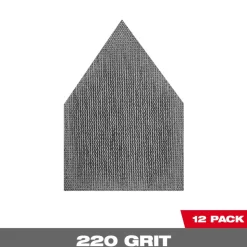 Milwaukee 220 Grit Mesh Sanding Sheet for M12 FUEL Orbital Detail Sander 12pk 48-80-5220