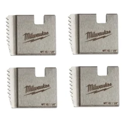 Milwaukee 1-1/4" High Speed NPT Portable Pipe Threading Dies (Set of 4) 48-36-1110