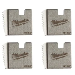 Milwaukee 2" High Speed NPT Portable Pipe Threading Dies (Set of 4) 48-36-1112