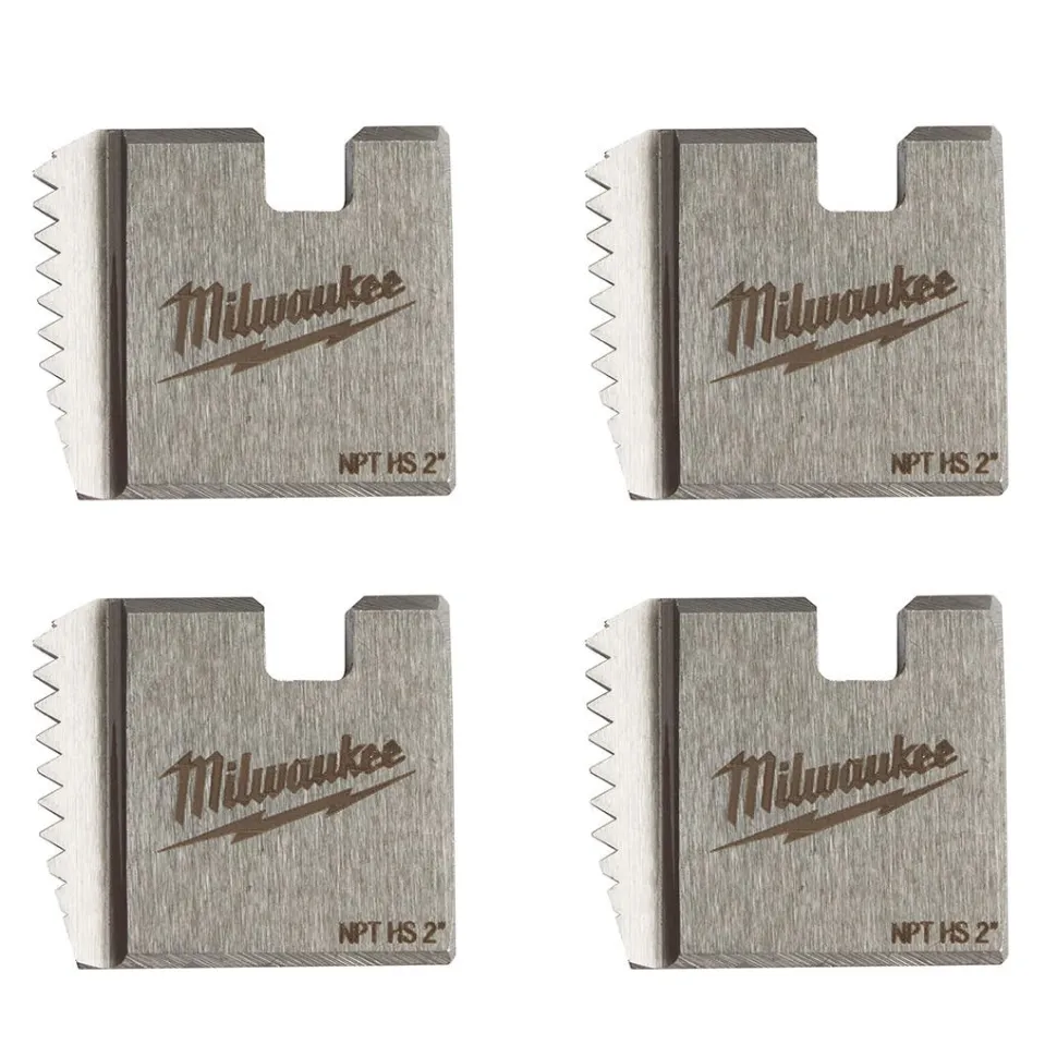 Milwaukee 2" High Speed NPT Portable Pipe Threading Dies (Set of 4) 48-36-1112
