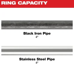 Milwaukee 4" IPS-P Black Pipe Pivoting Press Ring for M18 FORCE LOGIC Long Throw Press Tool 49-16-2658BX