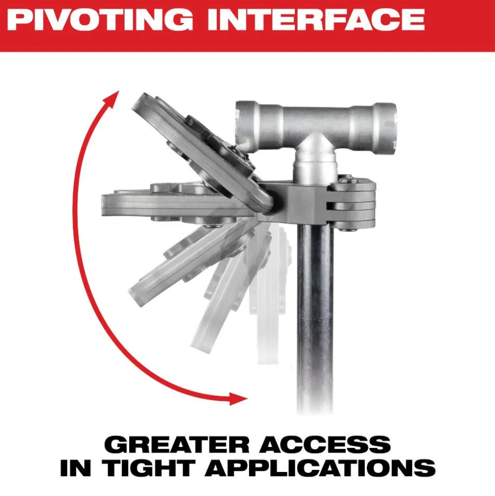 Milwaukee 4" IPS-P Black Pipe Pivoting Press Ring for M18 FORCE LOGIC Long Throw Press Tool 49-16-2658BX