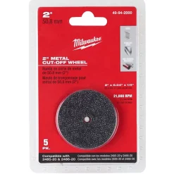Milwaukee 2" Metal Cut Off Wheel 5-Pack 49-94-2000