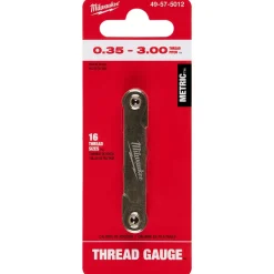 Milwaukee 0.35-3.00 mm Metric Thread Pitch Gauge 49-57-5012