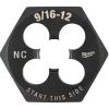 Milwaukee 9/16"-12 NC 1-7/16" Hex Threading Die 49-57-5365