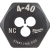 Milwaukee 4-40 NC 1-Inch Hex Threading Die 49-57-5308