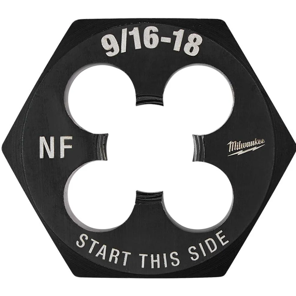 Milwaukee 9/16"-18 NF 1-7/16" Hex Threading Die 49-57-5368
