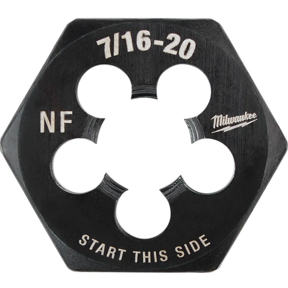 Milwaukee 7/16"-20 NF 1-Inch Hex Threading Die 49-57-5357