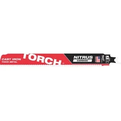 Milwaukee 9" NITRUS Carbide CAST IRON Torch Sawzall Blade (Each) 48-00-5262