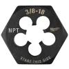 Milwaukee 3/8"-18 NPT 2-1/6" Hex Threading Die 49-57-5392