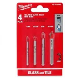 Milwaukee 4 Piece Glass and Tile Bit Set 48-20-8988